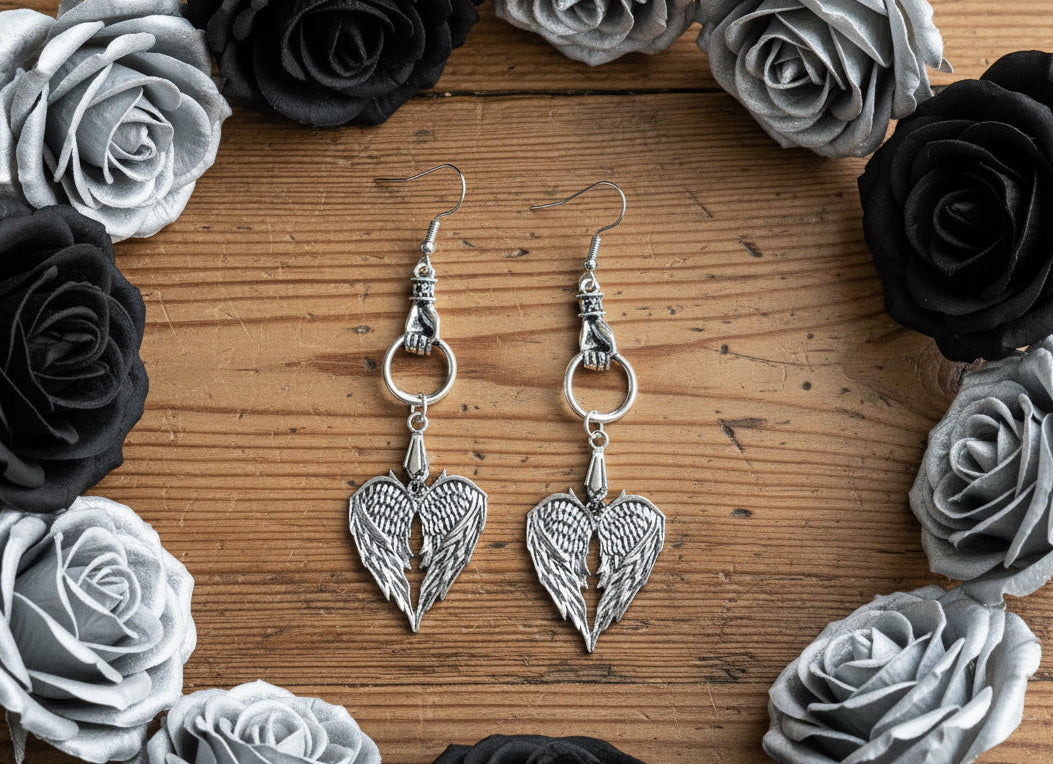 Angel Wing Charm Earrings