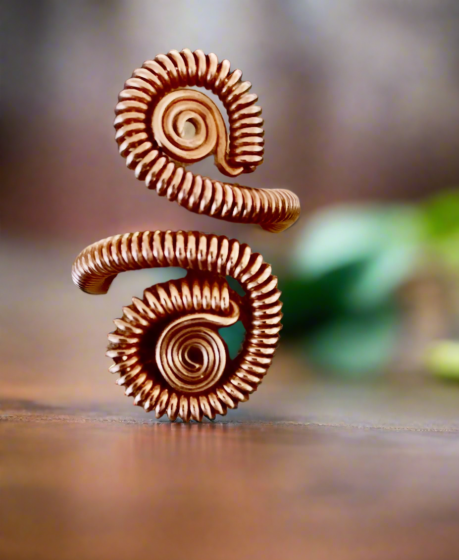Hand-Coiled Copper Ring