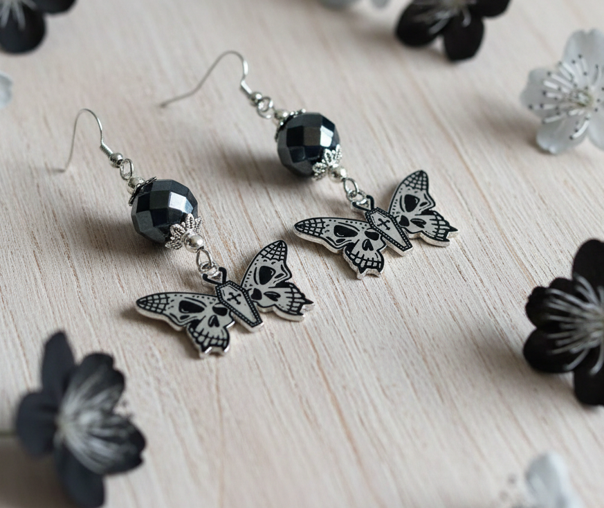 Butterfly/Skull Earrings