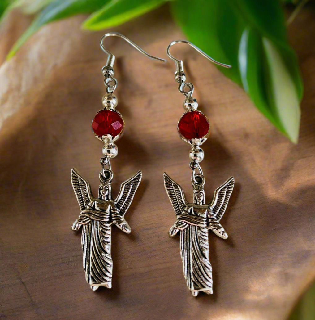 3 Pairs of Angel Charm Earrings