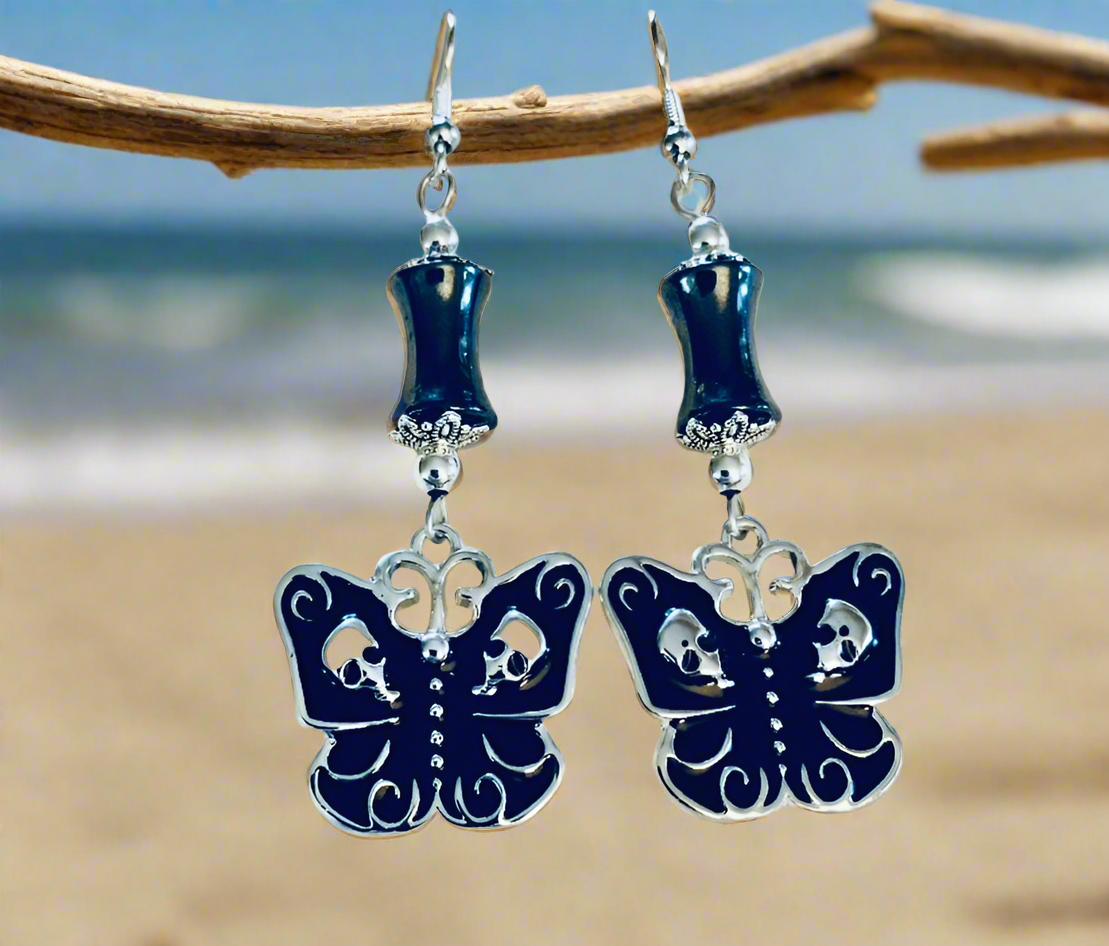 Butterfly/Skull Earrings