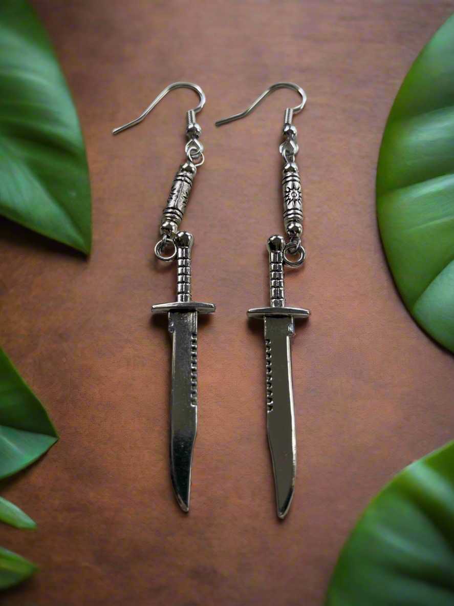 Stainless Steel Blade Earrings
