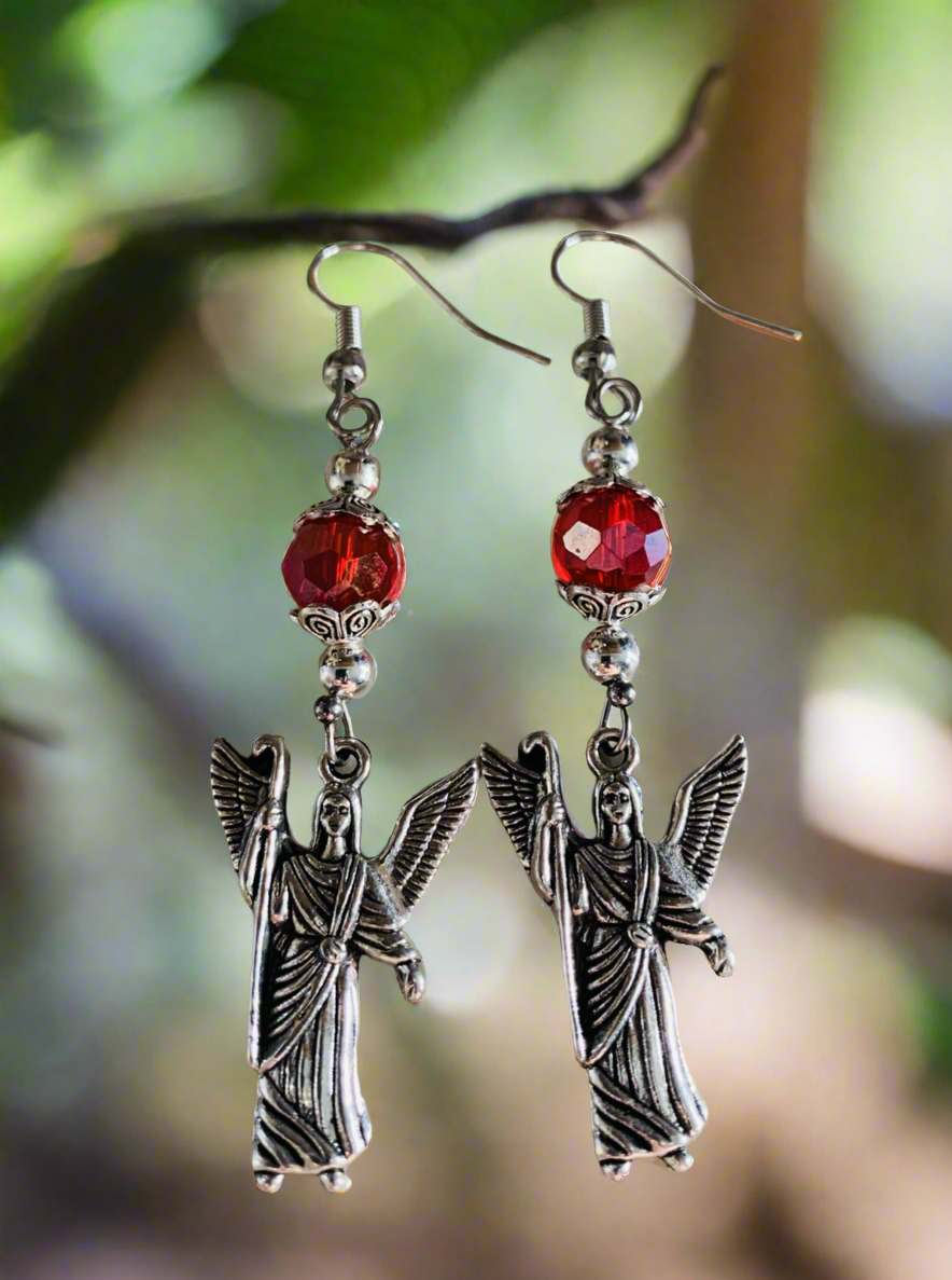 3 Pairs of Angel Charm Earrings
