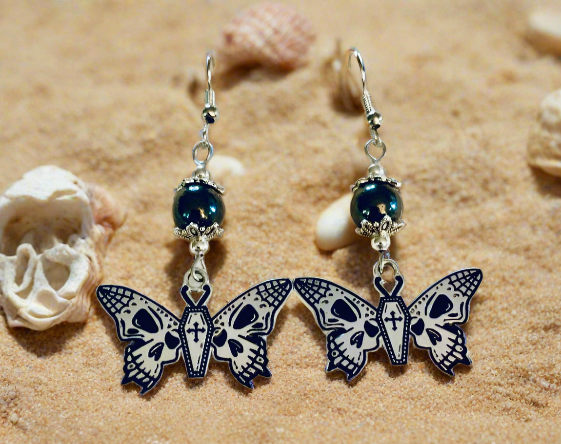 Skull/Butterfly Charm Earrings