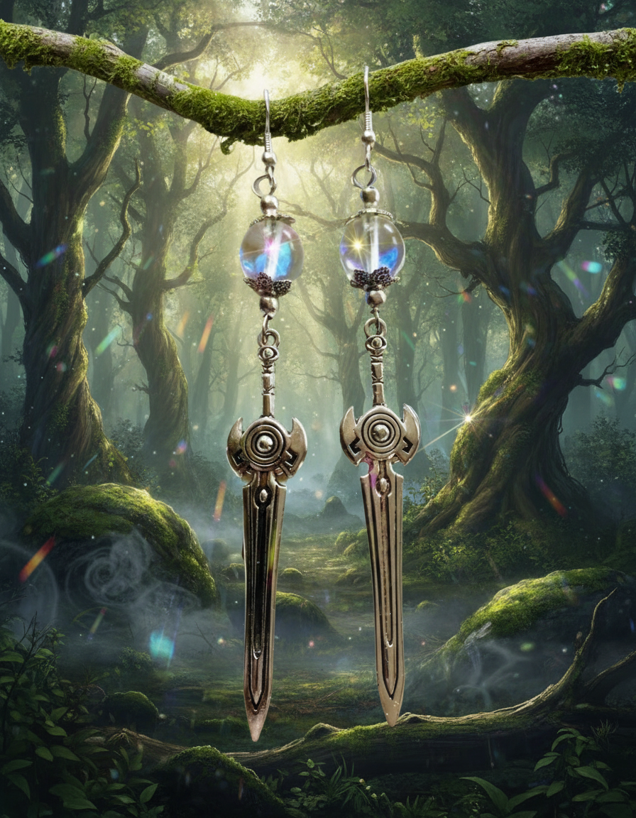 Stainless Steel Sword Earrings