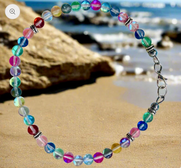 Mermaid Glass Bead Anklet