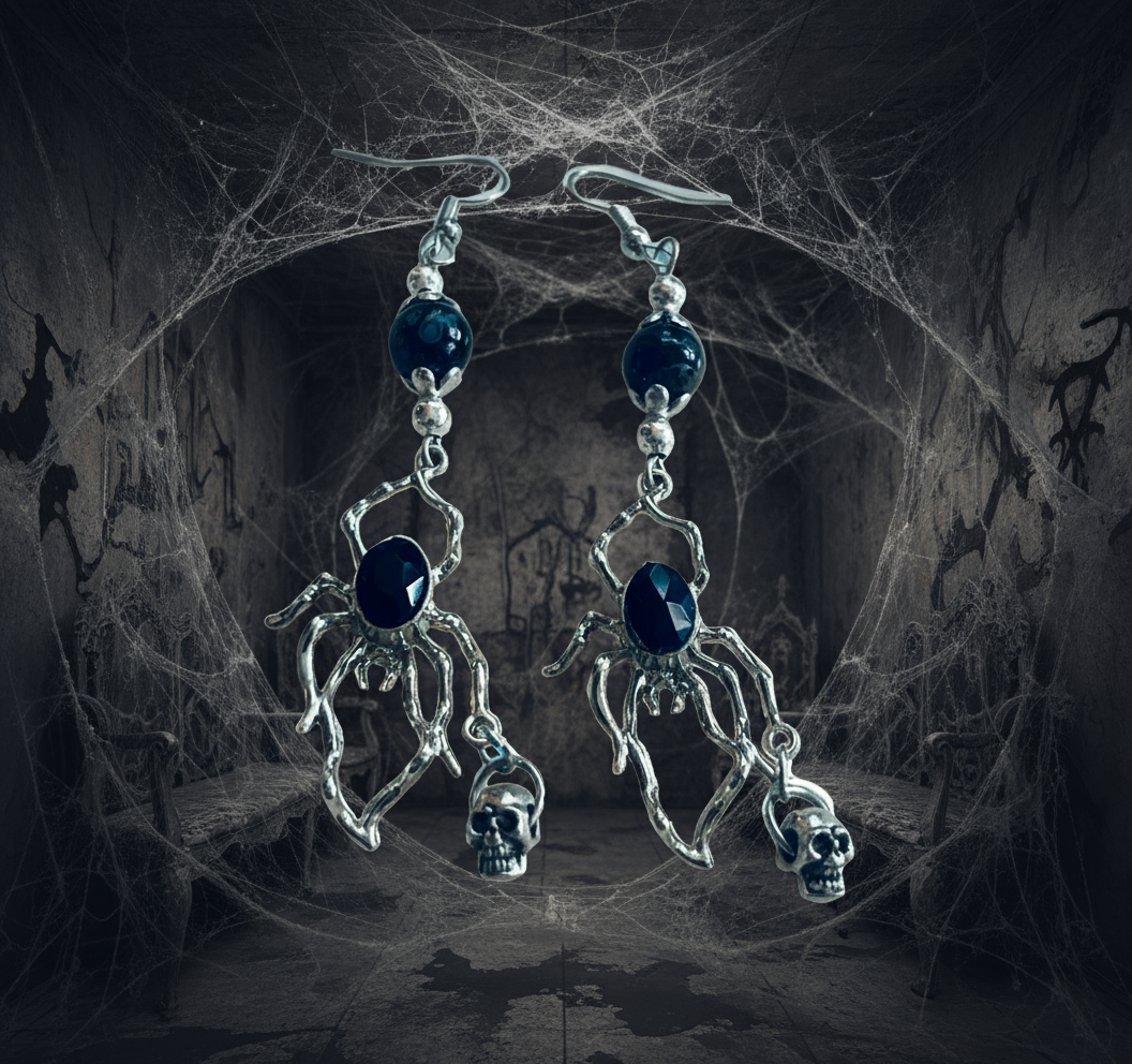 Halloween-Inspired Spider Earrings