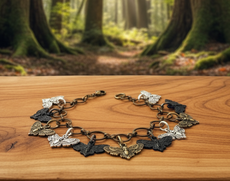 Death’s-Head Hawkmoth Charm Bracelet