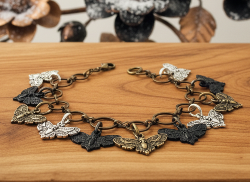 Death’s-Head Hawkmoth Charm Bracelet