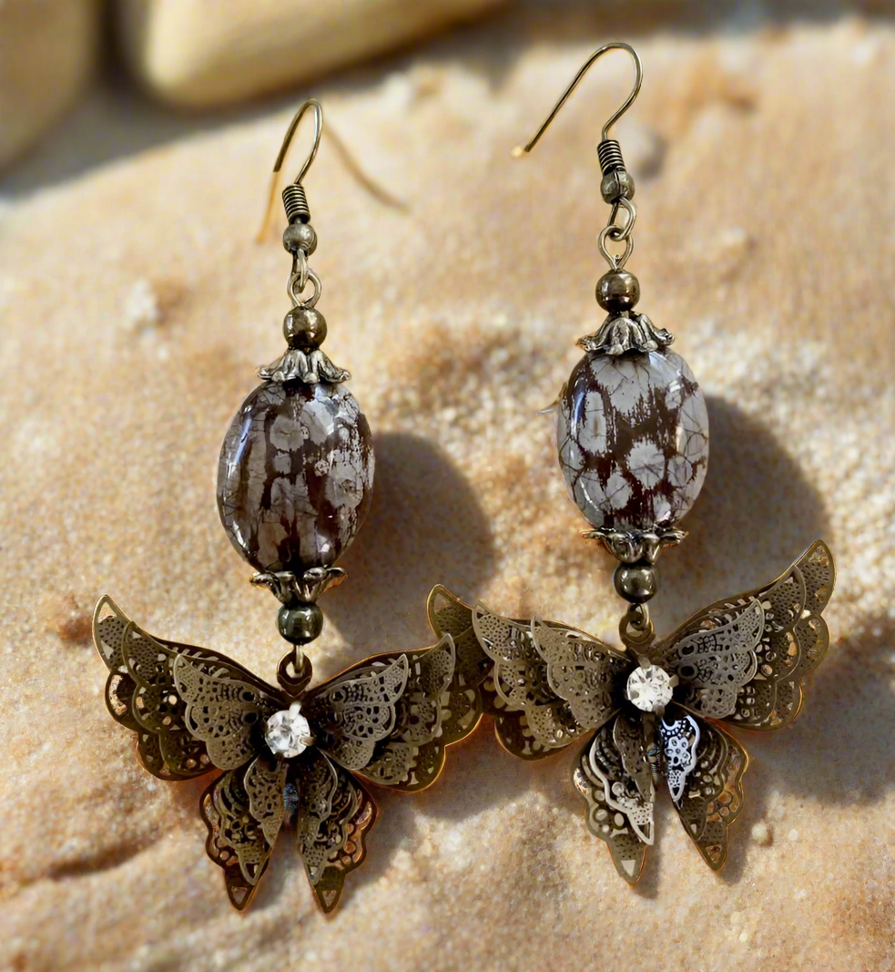 3D Butterfly Charm Earrings