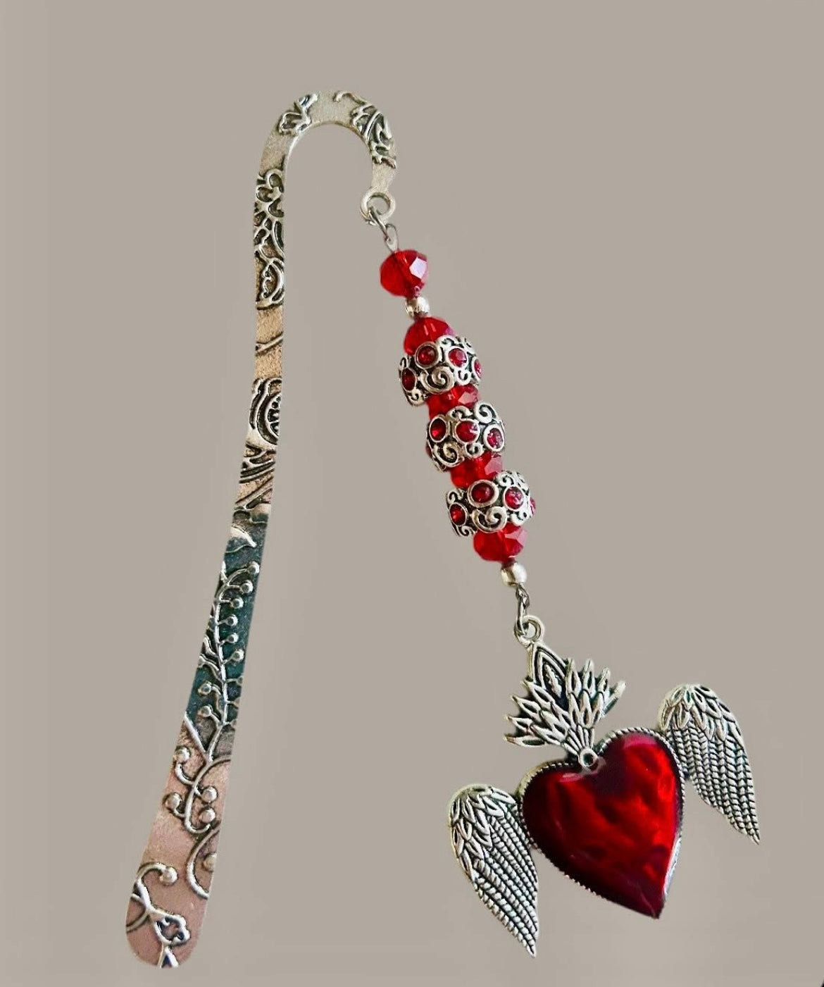 Custom Patterned Zinc Alloy Bookmarks with Various Beads & Charms