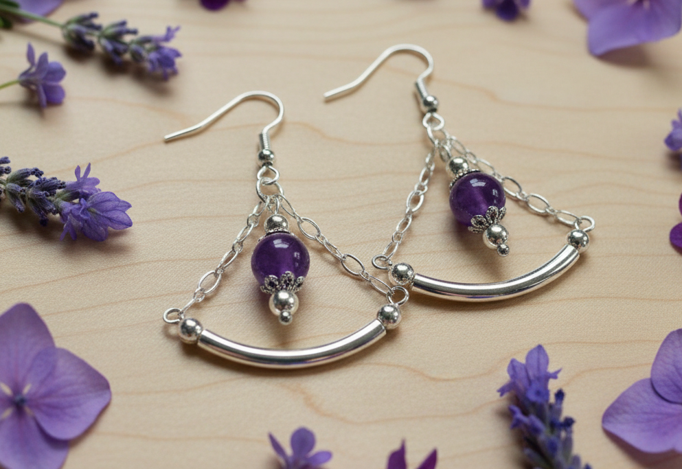 Amethyst Gemstone Earrings
