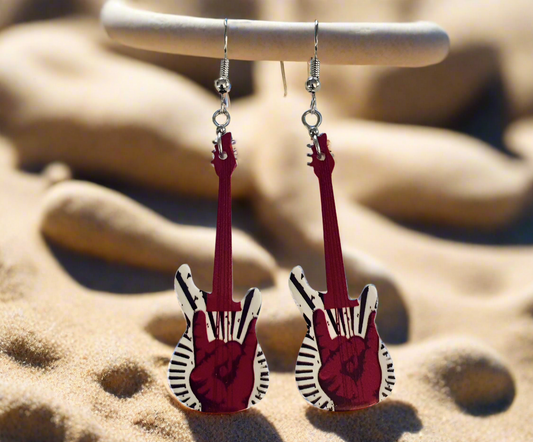 Acrylic Guitar Earrings