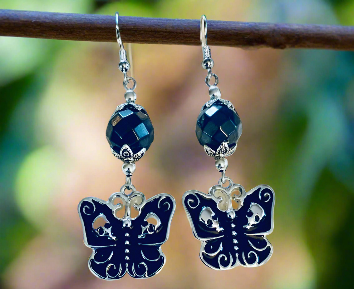 Butterfly/Skull Earrings