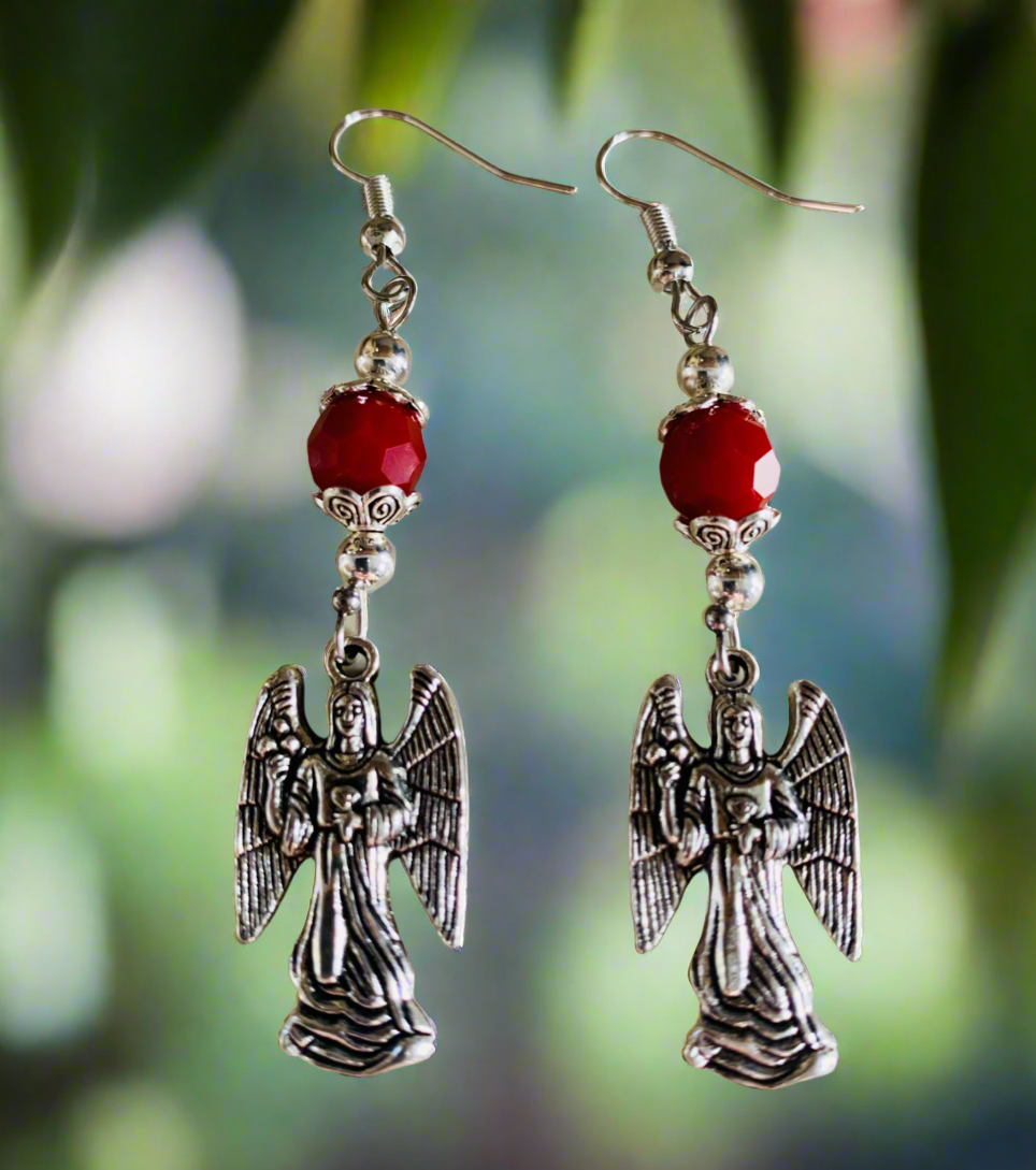 3 Pairs of Angel Charm Earrings