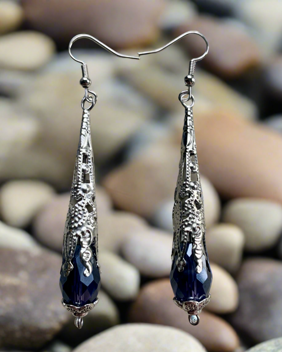 Tin Alloy Cone Earrings