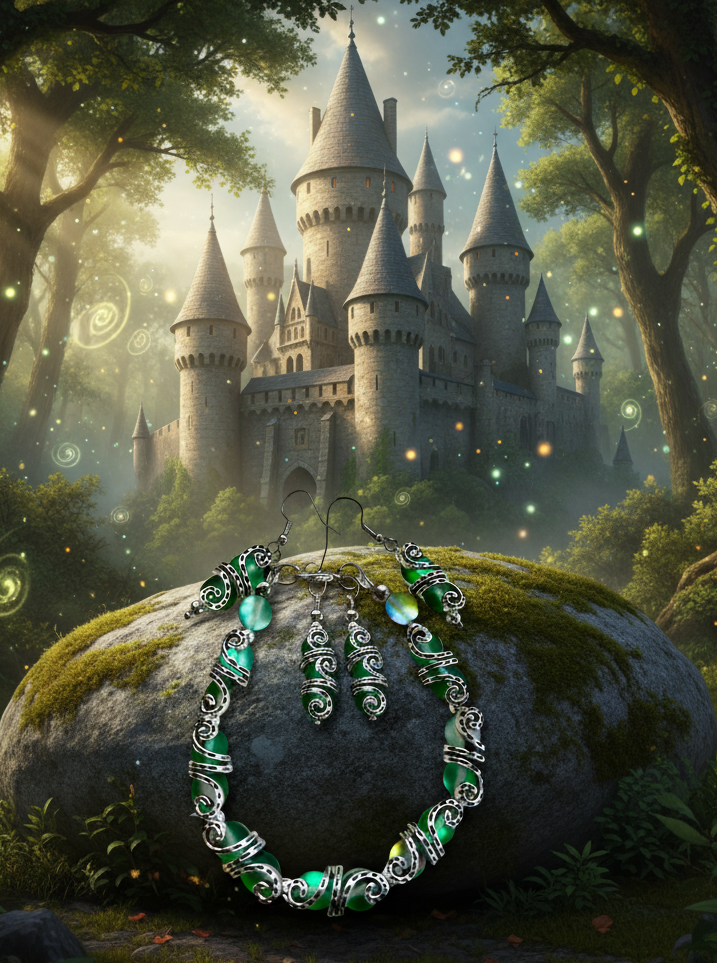 Celtic-Inspired Bracelet & Earring Set