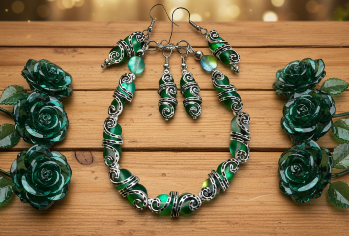 Celtic-Inspired Bracelet & Earring Set