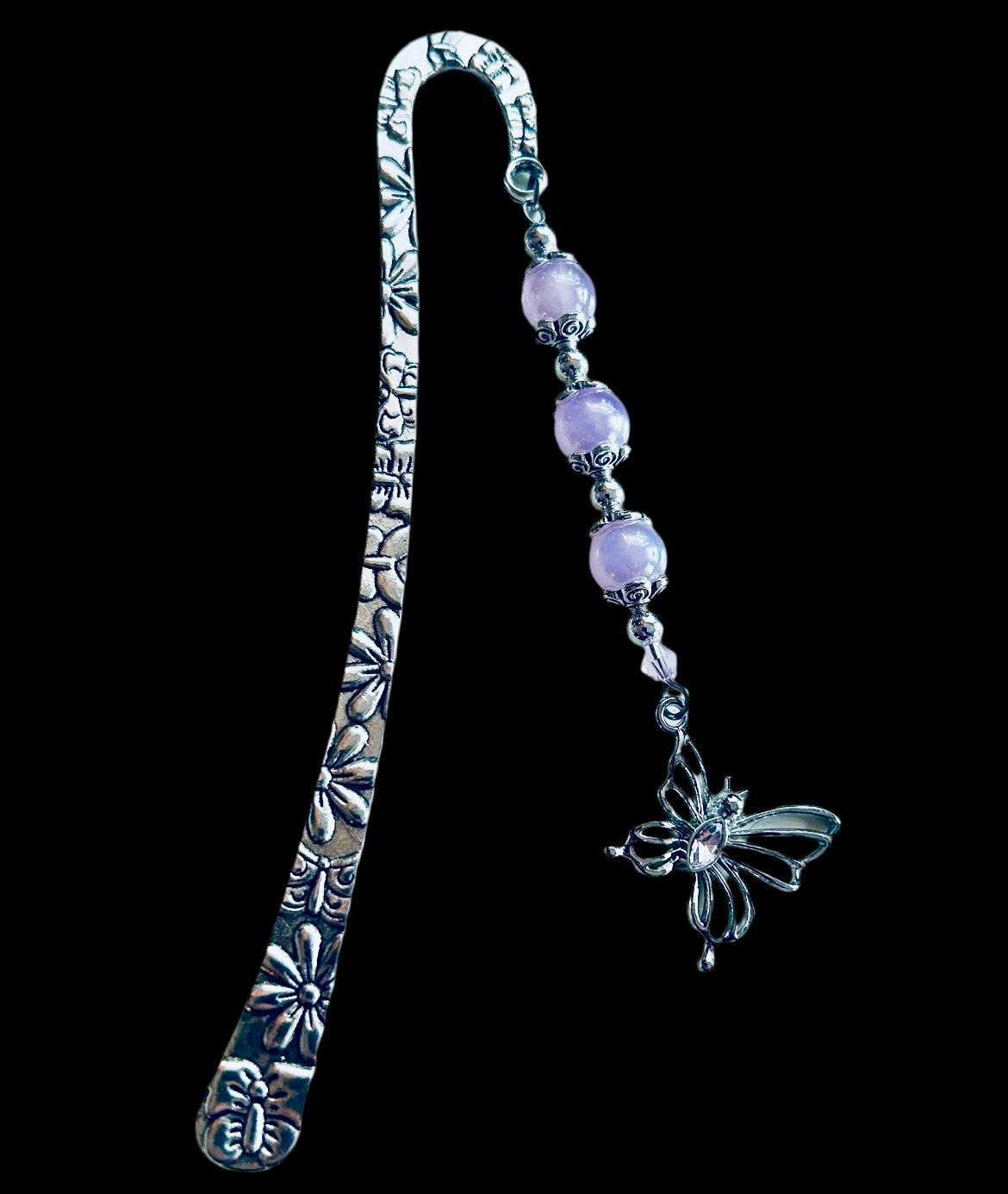 Custom Patterned Zinc Alloy Bookmarks with Various Beads & Charms