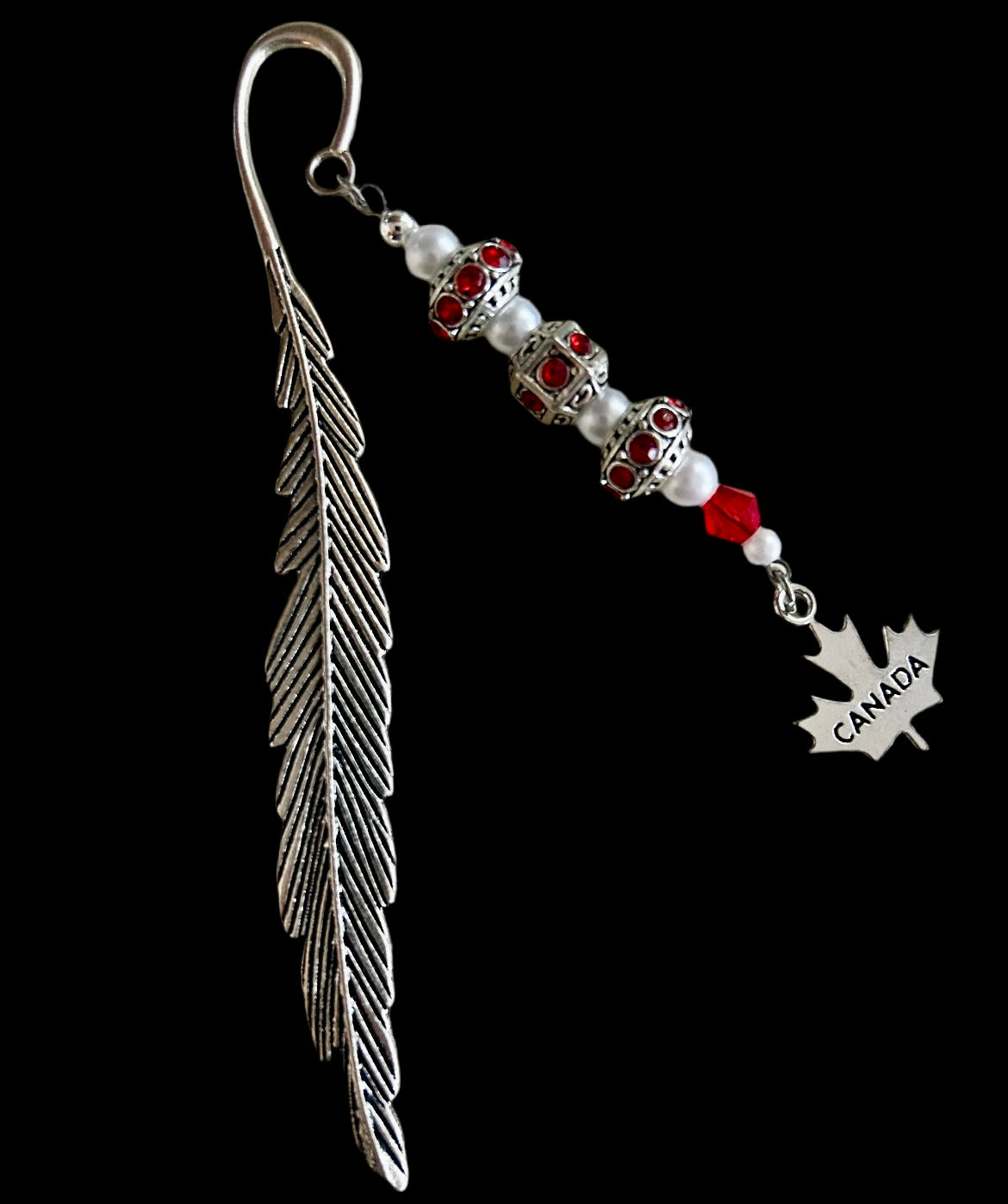 Custom Patterned Zinc Alloy Bookmarks with Various Beads & Charms