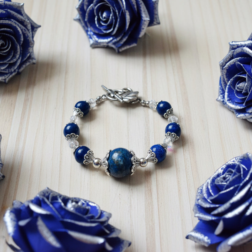 Lapis Lazuli Gemstone Bead Bracelet