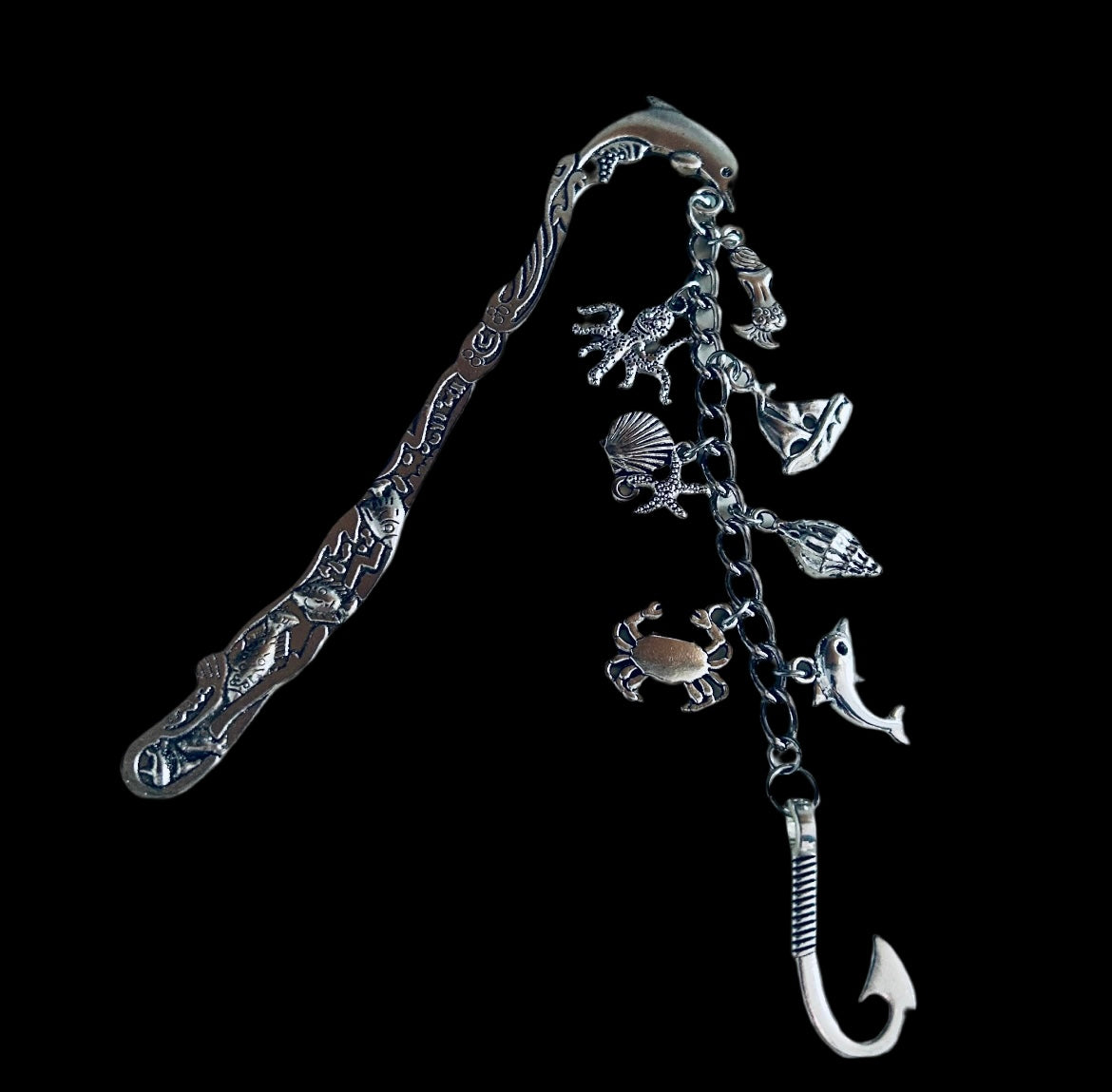 Custom Patterned Zinc Alloy Bookmarks with Various Beads & Charms