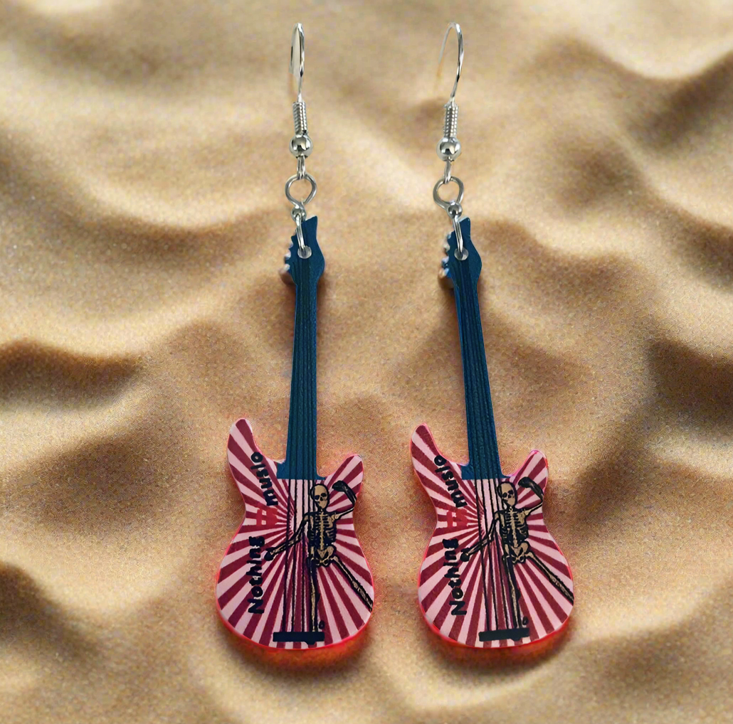 Acrylic Guitar Earrings
