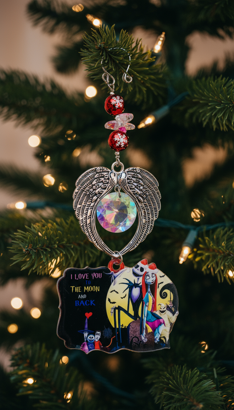 Jack Skellington/Angel Wing Tree Ornament/SunCatcher