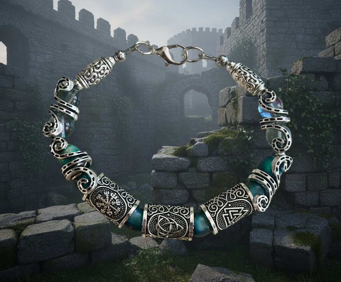 Celtic-Inspired Bracelet with Mirage Beads