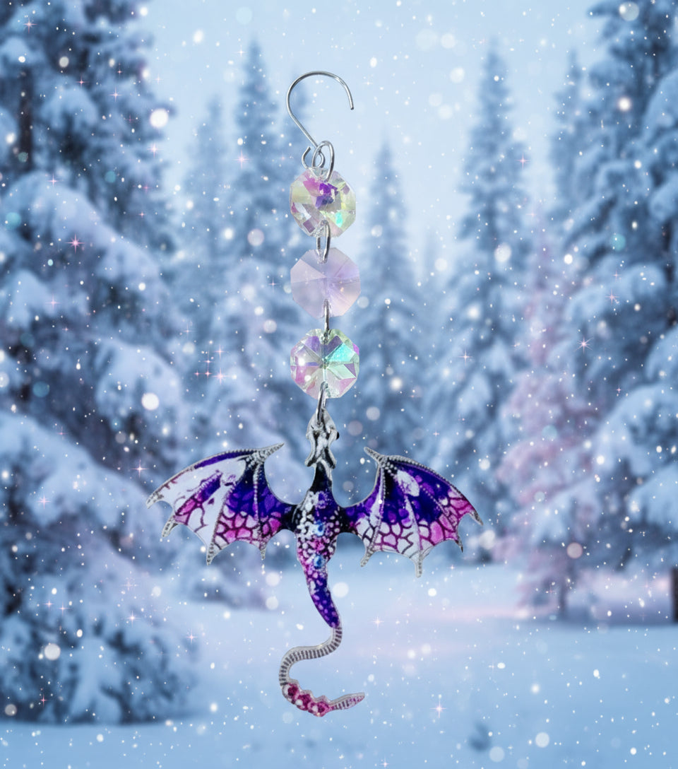 Acrylic Dragon Christmas Tree Ornaments