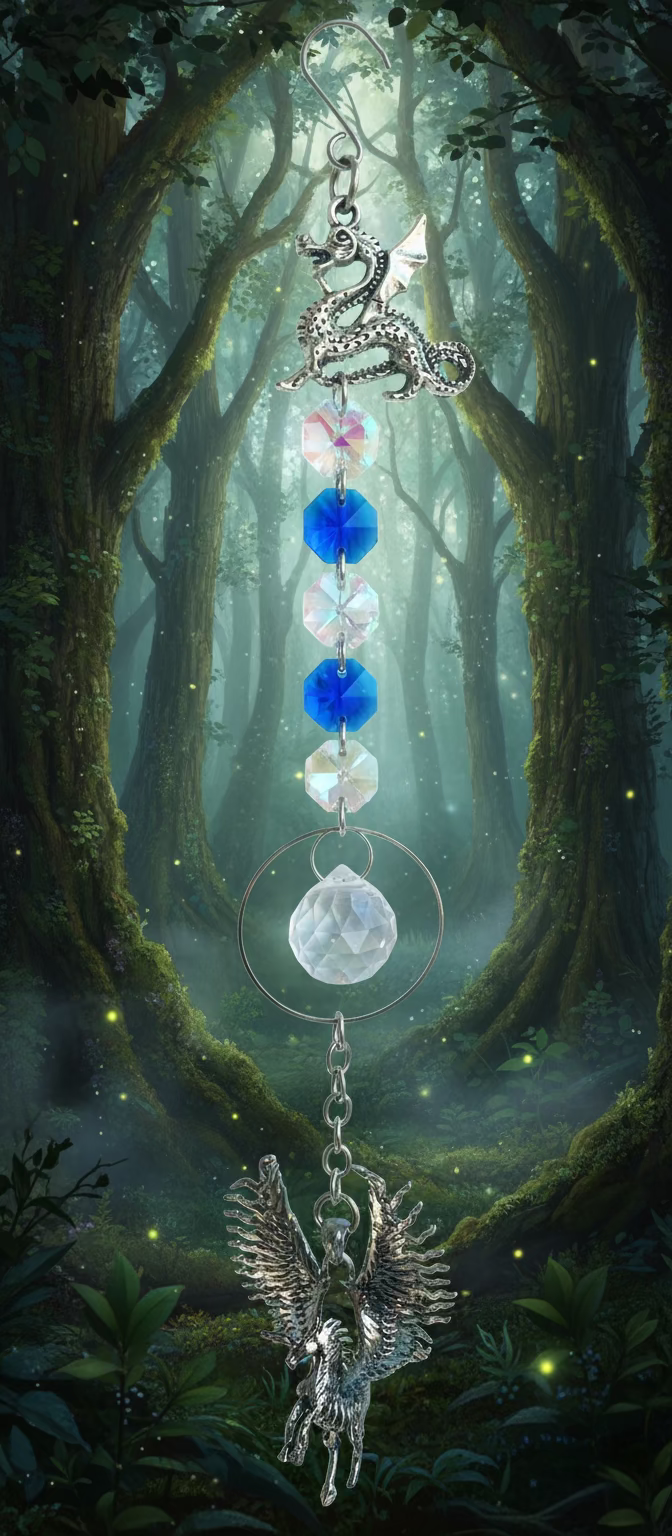 SunCatcher with 3 Inch Pegasus/Crystal Ball Prism & Light-ReflectingConnectors