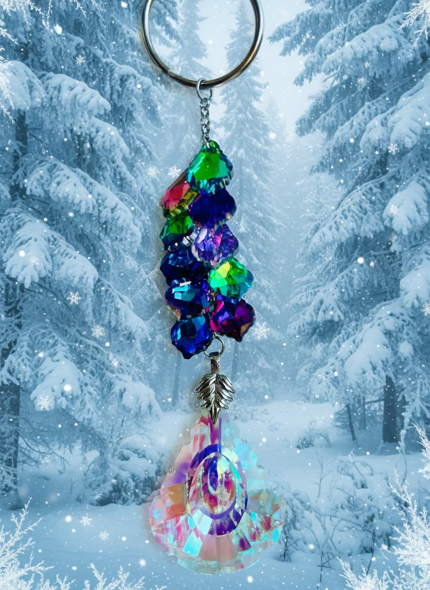 Teardrop Crystal Prism SunCatcher with 10 Light-Reflecting Prisms
