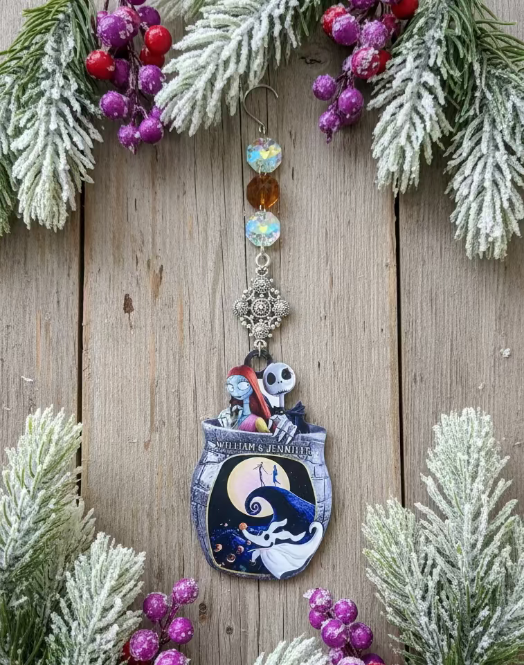 Acrylic Jack & Sally Ornament/SunCatcher
