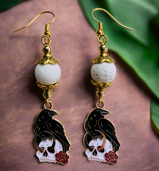 Crow Charm Earrings