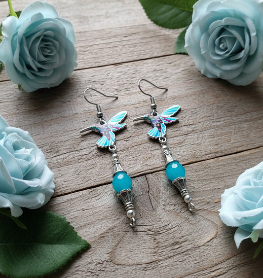 Hummingbird Charm Earrings