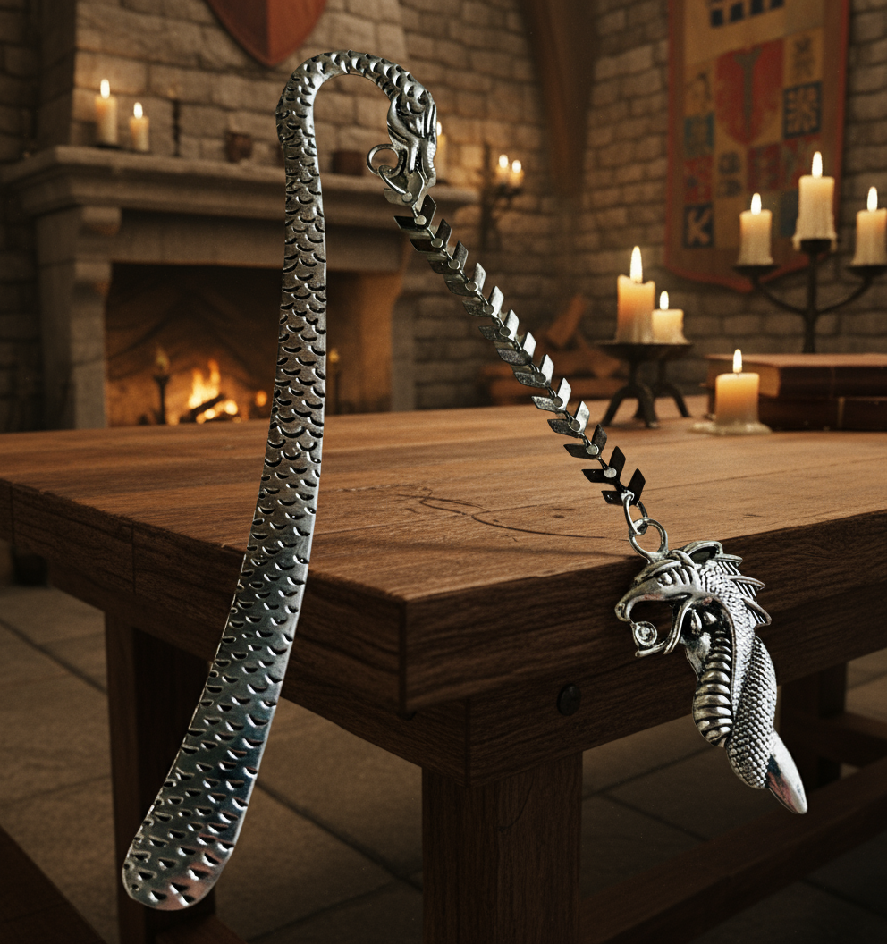 Custom Patterned Zinc Alloy Bookmarks with Various Beads & Charms