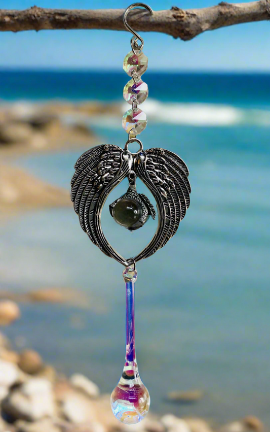 SunCatcher With Gargoyle/Crystal Charm/Wings