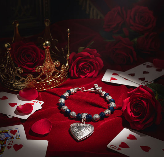 Locket Bracelet With Czech Glass Beads