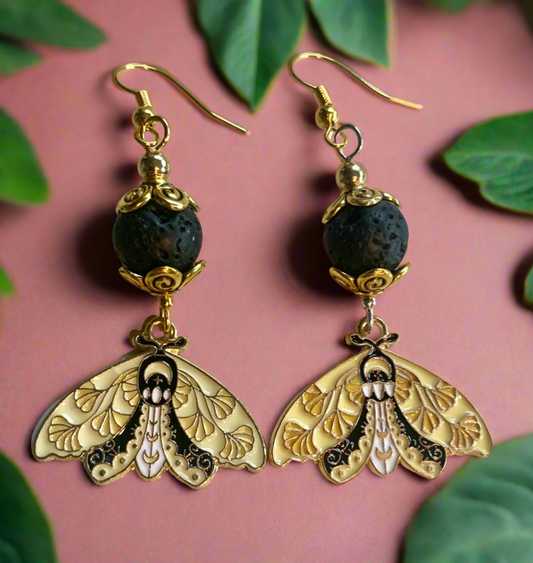 Moth Charm earrings