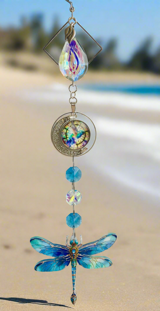 SunCatcher: Dragonfly AB Teardrop Crystal Prism