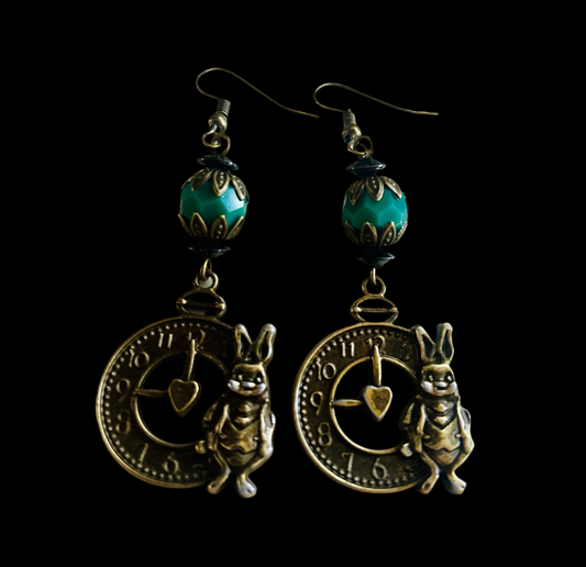 Antiqued Bronze Steampunk-Inspired Earrings