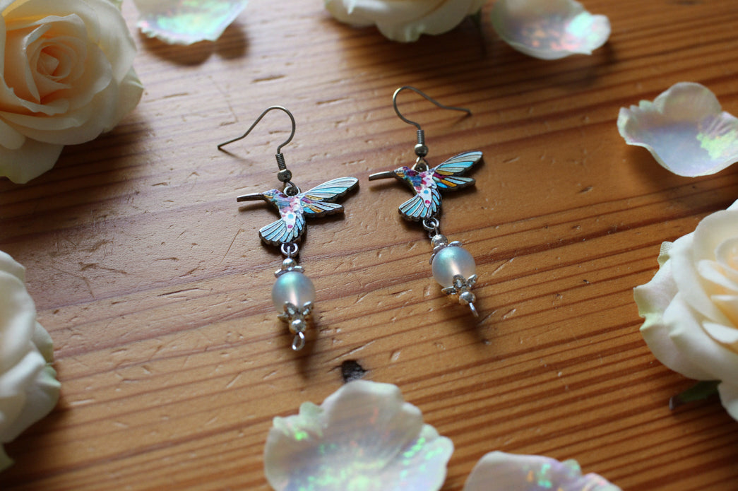 Hummingbird Charm Earrings