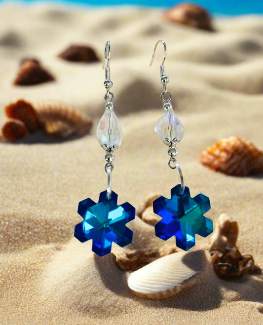 Celestial Crystal Snowflake Earrings