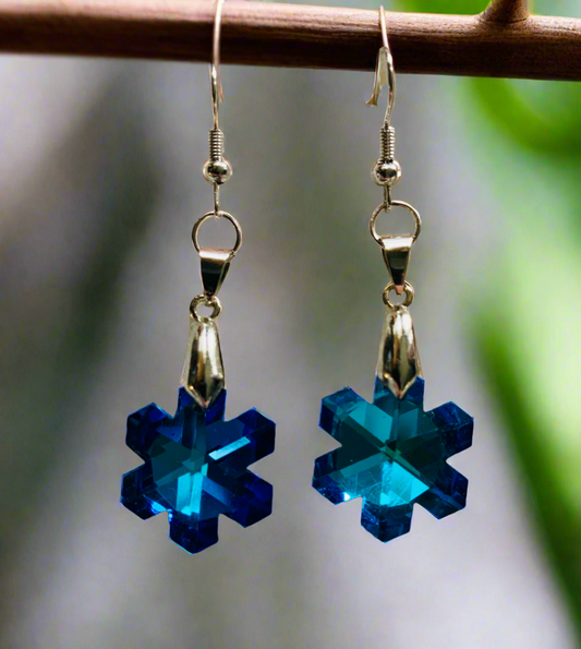 Celestial Crystal Snowflake Earrings