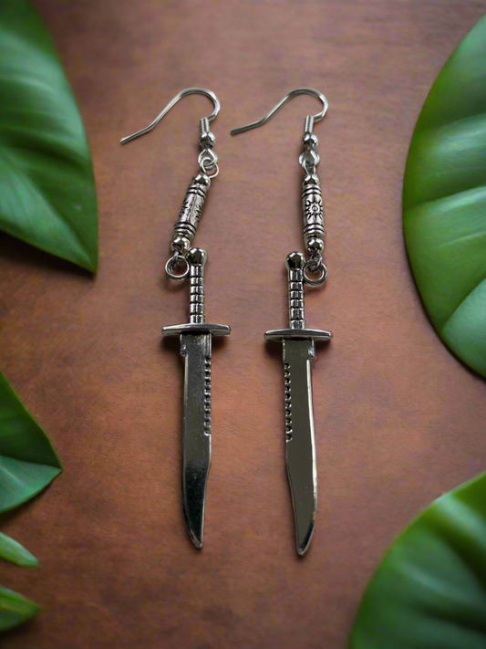 Stainless Steel Blade Earrings