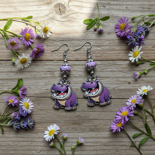 Acrylic Animal Charm Earrings