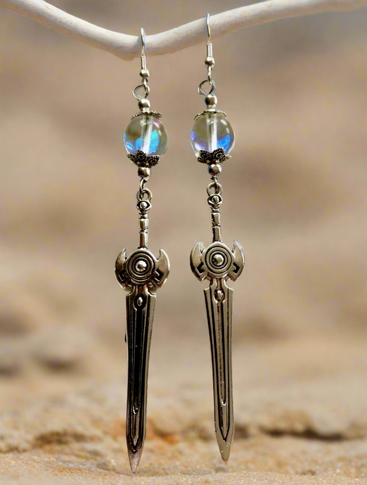 Stainless Steel Sword Earrings