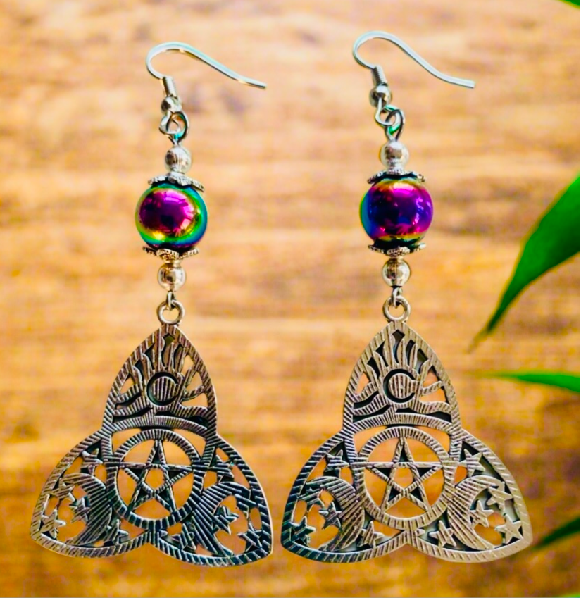 Sun/Moon/Star Charm Earrings