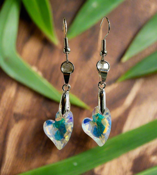 Light-Reflecting Heart Earrings