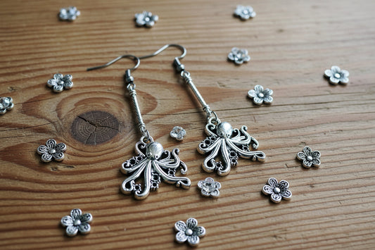 Octopus Charm Earrings